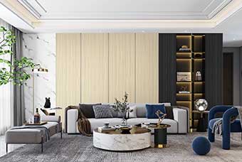 汕头轻奢风格-客厅